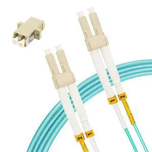 15M(49ft) LC to LC Fiber Optic Cable, Multimode Duplex OM3 50/125µm 10G/40G Patch Cord, 2.0mm LSZH Jacket, with LC Coupler 15M(49ft) LC to LC Fiber Optic Cable, Multimode Duplex OM3 50/125µm 10G/40G Patch Cord, 2.0mm LSZH Jacket, with LC Coupler