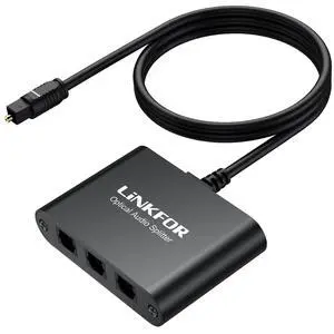 Optical Cable Splitter 1x3 SPDIF Toslink with 1PCS Optical Audio Cable Aluminum Shell Toslink Splitter 1 in 3 Out Support LPCM 2.0 DTS Dolby-AC3 Compatible with PS3 DVD HDTV STB Etc Optical Cable Splitter 1x3 SPDIF Toslink with 1PCS Optical Audio Cable Aluminum Shell Toslink Splitter 1 in 3 Out Support LPCM 2.0 DTS Dolby-AC3 Compatible with PS3 DVD HDTV STB Etc