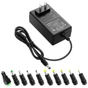 12V 3A Power Supply DC 12 Volt AC Adapter 36W 2.5A 2A 1.5A 1A Replacment Power Cord Converter Transformer 4.92Ft with 10 Tips for LED Strip Light CCTV Security Camera Router PC Monitor 12V 3A Power Supply DC 12 Volt AC Adapter 36W 2.5A 2A 1.5A 1A Replacment Power Cord Converter Transformer 4.92Ft with 10 Tips for LED Strip Light CCTV Security Camera Router PC Monitor