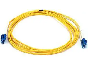 Fiber Optic Cable - Single-Mode, LC/LC, 9/125 Type, Duplex, UL, 3 Meter, Yellow, Corning Fiber Optic Cable - Single-Mode, LC/LC, 9/125 Type, Duplex, UL, 3 Meter, Yellow, Corning