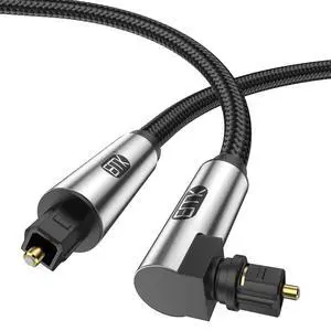 90 Degree Optical Cable 360 Degree Free-Rotating Fiber Optic Cable Toslink Male to Male Cable for Home Theater, Soundbar, Gaming Console, Speaker(3FT/1M) 90 Degree Optical Cable 360 Degree Free-Rotating Fiber Optic Cable Toslink Male to Male Cable for Home Theater, Soundbar, Gaming Console, Speaker(3FT/1M)
