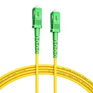 SC/APC to SC/APC Fiber Patch Cable 1m/3ft, Gigabit/10GB Single Mode SIMPLEX Fiber Internet Cable, Low Loss Low Reflection SMF Jumper Duplex Fiber Optic Cord, 9/125m SC/APC to SC/APC Fiber Patch Cable 1m/3ft, Gigabit/10GB Single Mode SIMPLEX Fiber Internet Cable, Low Loss Low Reflection SMF Jumper Duplex Fiber Optic Cord, 9/125m