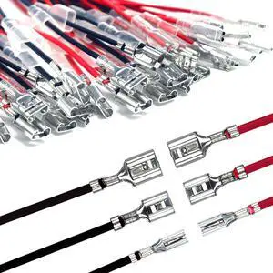 30PCS 2.8mm /4.8mm /6.3mm Female Speaker Wire Connector with Insulating Sleeves Speaker Connectors Red+Black Spade Connectors Flat Quick Splicing Kit WW001 30PCS 2.8mm /4.8mm /6.3mm Female Speaker Wire Connector with Insulating Sleeves Speaker Connectors Red+Black Spade Connectors Flat Quick Splicing Kit WW001