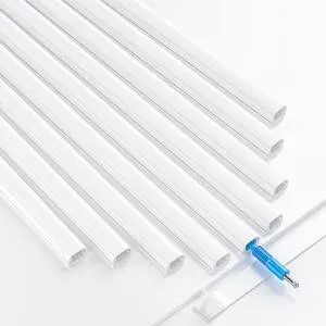 128in Mini Cord Hider for 1 Mini Wire, On-Wall Cord Cover Channel, Tape Wire Concealer, Cable Cover Cable Management for Home Office, W0.5in H0.31in, White 128in Mini Cord Hider for 1 Mini Wire, On-Wall Cord Cover Channel, Tape Wire Concealer, Cable Cover Cable Management for Home Office, W0.5in H0.31in, White