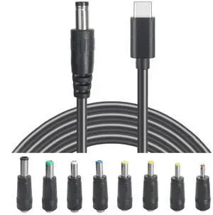 USB C to DC 5.5mm x 2.1mm Power Cable Cord, USB C Input to DC 12V Out Charging Cable, Work with PD Charger and PD Power Bank, Output DC 12V 3A MAX 36W USB C to DC 5.5mm x 2.1mm Power Cable Cord, USB C Input to DC 12V Out Charging Cable, Work with PD Charger and PD Power Bank, Output DC 12V 3A MAX 36W