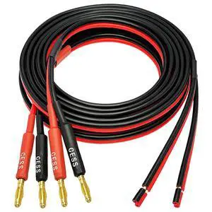 Banana Plug to Bare Wire Cable, 14AWG, 6 ft, 2-Pack Banana Plug to Bare Wire Cable, 14AWG, 6 ft, 2-Pack