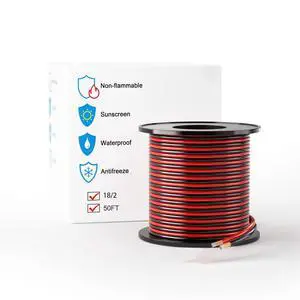 18 AWG 50FT Copper Clad Aluminum Wire 18 Gauge Red/Black 18/2 2 Extension Cord 12/24V DC for Speaker,LED Strip,Automotive,RC 18 AWG 50FT Copper Clad Aluminum Wire 18 Gauge Red/Black 18/2 2 Extension Cord 12/24V DC for Speaker,LED Strip,Automotive,RC