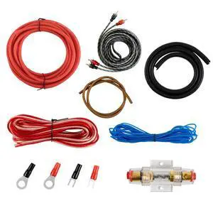 8 Gauge Complete Car Amplifier Installation Wiring Kit Subwoofer Amp Install Kit with Power and Ground Cables Speaker Wire Terminals Subwoofer Speaker Audio System M083 8 Gauge Complete Car Amplifier Installation Wiring Kit Subwoofer Amp Install Kit with Power and Ground Cables Speaker Wire Terminals Subwoofer Speaker Audio System M083