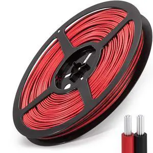 65.6ft Extension Cable Wire Cord 20M 22AWG Led Wire Cord for Single Color LED Strips 22/2 Low Voltage Extension, Black and Red, Led Light, Speaker, Doorbell, Electrical System Connection 65.6ft Extension Cable Wire Cord 20M 22AWG Led Wire Cord for Single Color LED Strips 22/2 Low Voltage Extension, Black and Red, Led Light, Speaker, Doorbell, Electrical System Connection