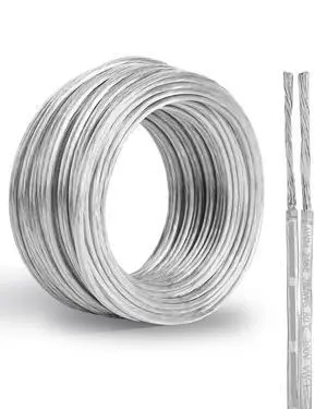 28 Gauge PVC Covered Copper Wire 30FT, UL 2468 28 AWG 2 Conductor Tinned Copper 28/2 Flexible Transparent Cable for String Lamp Cord, LED Light Strip, DIY, Festival Decor, Sound, Speaker, 300V 28 Gauge PVC Covered Copper Wire 30FT, UL 2468 28 AWG 2 Conductor Tinned Copper 28/2 Flexible Transparent Cable for String Lamp Cord, LED Light Strip, DIY, Festival Decor, Sound, Speaker, 300V