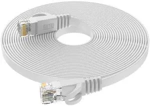 Cat6 Ethernet Cable 15ft,Heavy Duty High Speed 26AWG, 2000Mhz with Gold Plated RJ45 Connector, Weatherproof S/FTP UV Resistant for Router, Modem, PC, Gaming, PS5, Xbox-White Cat6 Ethernet Cable 15ft,Heavy Duty High Speed 26AWG, 2000Mhz with Gold Plated RJ45 Connector, Weatherproof S/FTP UV Resistant for Router, Modem, PC, Gaming, PS5, Xbox-White