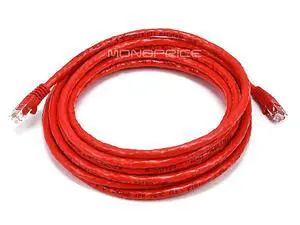 Cat6 14ft Red Crossover Patch Cable UTP 24AWG 550MHz Pure Bare Copper Snagless RJ45 Fullboot Series Ethernet Cable Cat6 14ft Red Crossover Patch Cable UTP 24AWG 550MHz Pure Bare Copper Snagless RJ45 Fullboot Series Ethernet Cable
