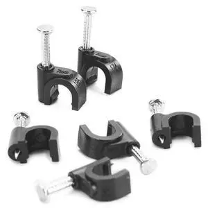 7mm Ethernet Cat6 Cable Clips Clamps RG6 with Steel Nail (200 Pack) Wire Clips Black for Wall,Cord Management 7mm Ethernet Cat6 Cable Clips Clamps RG6 with Steel Nail (200 Pack) Wire Clips Black for Wall,Cord Management