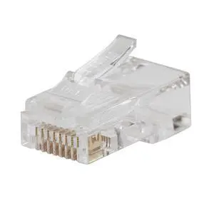 Klein Tools VDV826-729 Pass-Thru Modular Data Plugs, RJ45-CAT6, 10-Pack, Gold Plated, Power Over Ethernet-FCC-RoHS Compliant, For Solid or Stranded Cable Klein Tools VDV826-729 Pass-Thru Modular Data Plugs, RJ45-CAT6, 10-Pack, Gold Plated, Power Over Ethernet-FCC-RoHS Compliant, For Solid or Stranded Cable