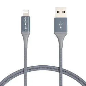 USB-A to Lightning Charger Cable, Nylon Braided Cord, MFi Certified for Apple iPhone 14 13 12 11 X Xs Pro, Pro Max, Plus, iPad, 10,000 Bend Lifespan, High Speed Transfer, 6ft, Dark Gray USB-A to Lightning Charger Cable, Nylon Braided Cord, MFi Certified for Apple iPhone 14 13 12 11 X Xs Pro, Pro Max, Plus, iPad, 10,000 Bend Lifespan, High Speed Transfer, 6ft, Dark Gray