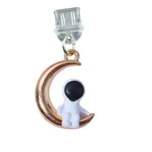 Dust Plug Charm Cute Astronaut Earphone Jack Stopper Cap Pendant Anti Dust Plug Kawaii Type-C USB Plug Cell Phone Anti-Dust Plugs for iPhone Charge Port (Type-C Moon) Dust Plug Charm Cute Astronaut Earphone Jack Stopper Cap Pendant Anti Dust Plug Kawaii Type-C USB Plug Cell Phone Anti-Dust Plugs for iPhone Charge Port (Type-C Moon)