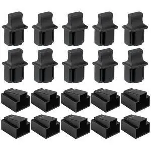Rj45 Dust Covers Caps, 10 Male + 10 Female Ethernet Port Cover Ethernet Lan Port Protector Rj45 Anti-Dust Cover Plugs Protector Stopper Cap for Fiber Optic Copper Rj45female Fiber Terminal Slot, Black Rj45 Dust Covers Caps, 10 Male + 10 Female Ethernet Port Cover Ethernet Lan Port Protector Rj45 Anti-Dust Cover Plugs Protector Stopper Cap for Fiber Optic Copper Rj45female Fiber Terminal Slot, Black
