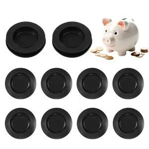 10 Pcs Piggy Bank Plug, Outer Diameter 1.45 Inch Silicone Stopper Black Round Piggy Bank Plug Inner Diameter 1.02 Inch Silicone Stoppers Replacement for Men Women Coin Banks Saving Box 10 Pcs Piggy Bank Plug, Outer Diameter 1.45 Inch Silicone Stopper Black Round Piggy Bank Plug Inner Diameter 1.02 Inch Silicone Stoppers Replacement for Men Women Coin Banks Saving Box