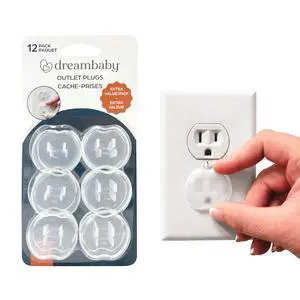 Plastic Baby Safety Outlet Plug Covers - 12 Pack - Outlet Covers Baby Proofing Plastic Baby Safety Outlet Plug Covers - 12 Pack - Outlet Covers Baby Proofing