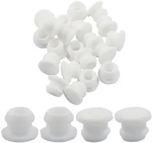 20PCS 8mm/0.31 Inch Silicone Hole Plugs Snap in Locking, Rubber Hole Plug Waterproof Tapered Round Hole Stoppers Flush Type Panel Plugs Fastener(White) 20PCS 8mm/0.31 Inch Silicone Hole Plugs Snap in Locking, Rubber Hole Plug Waterproof Tapered Round Hole Stoppers Flush Type Panel Plugs Fastener(White)