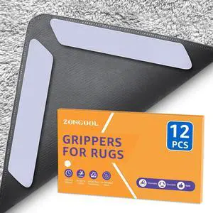 12 PCS Rug Tape, Reusable Washable Grippers for Rugs, Double Sided Non-Slip Rug Pads for Hardwood Floors, Rug Stoppers to Prevent Sliding, White 12 PCS Rug Tape, Reusable Washable Grippers for Rugs, Double Sided Non-Slip Rug Pads for Hardwood Floors, Rug Stoppers to Prevent Sliding, White