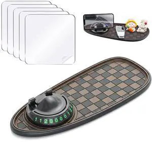 Multifunction Car Anti-Slip Mat,Car Anti Slip Mat Phone Holder For Dashboard,Multifunctional Car Dashboard Phone Holder,With Temporary Parking Numbe For Phone Sunglasses Keys (oval black and brown) Multifunction Car Anti-Slip Mat,Car Anti Slip Mat Phone Holder For Dashboard,Multifunctional Car Dashboard Phone Holder,With Temporary Parking Numbe For Phone Sunglasses Keys (oval black and brown)