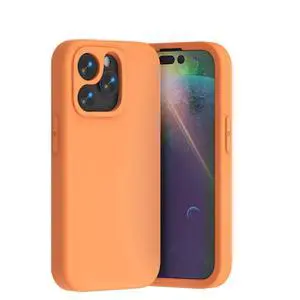 Phone Case for iPhone, Simple and Elegant Solid Color,Soft and Skin-Friendly EVA Material,Anti-Vibration and Anti-Drop Full Protection Case for iPhone (Orange, iPhone 15 Pro Max) Phone Case for iPhone, Simple and Elegant Solid Color,Soft and Skin-Friendly EVA Material,Anti-Vibration and Anti-Drop Full Protection Case for iPhone (Orange, iPhone 15 Pro Max)
