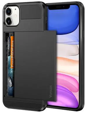 Case for iPhone 11 Case Wallet Credit Card Holder ID Slot Sliding Door Hidden Pocket Anti-Scratch Dual Layer Hybrid Bumper Armor Protective Hard Shell Back Cover for iPhone 11 6.1 Black Case for iPhone 11 Case Wallet Credit Card Holder ID Slot Sliding Door Hidden Pocket Anti-Scratch Dual Layer Hybrid Bumper Armor Protective Hard Shell Back Cover for iPhone 11 6.1 Black
