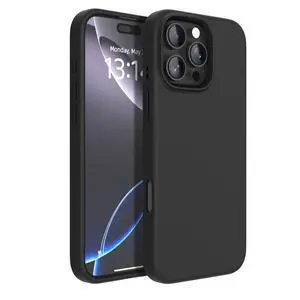 Designed for iPhone 16 6.1", Premium Liquid Silicone Case with Soft Anti-Scratch Microfiber Lining, Shockproof Protective Slim Phone Case for Men Women Girls, Black Designed for iPhone 16 6.1", Premium Liquid Silicone Case with Soft Anti-Scratch Microfiber Lining, Shockproof Protective Slim Phone Case for Men Women Girls, Black