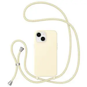 for iPhone 13/14 Case with Strap,Crossbody Phone Case with Adjustable Neck Shoulder Lanyard,Soft Silicone Shockproof Protective Phone Cover for iPhone 13/14 6.1 inch-Beige for iPhone 13/14 Case with Strap,Crossbody Phone Case with Adjustable Neck Shoulder Lanyard,Soft Silicone Shockproof Protective Phone Cover for iPhone 13/14 6.1 inch-Beige