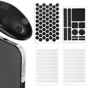 96 PCS Phone Grip Tapes Adhesive Grippy Bumper Frame Stickers Anti-Slip Pre-Cut Strips Kit Waterproof for Cellphone Controller Mouse Laptop Tablet Gaming Cases Black Clear 96 PCS Phone Grip Tapes Adhesive Grippy Bumper Frame Stickers Anti-Slip Pre-Cut Strips Kit Waterproof for Cellphone Controller Mouse Laptop Tablet Gaming Cases Black Clear