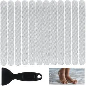 Anti Slip Shower Stickers, Safety Bathtub Strips Non Slip Bathtub Stickers with Scraper Adhesive Decals Shower Strips Treads for Shower Stairs Bathroom Bath Tubs (0.78 × 7.87 inches, 12 Pcs) Anti Slip Shower Stickers, Safety Bathtub Strips Non Slip Bathtub Stickers with Scraper Adhesive Decals Shower Strips Treads for Shower Stairs Bathroom Bath Tubs (0.78 × 7.87 inches, 12 Pcs)