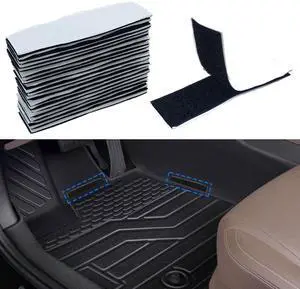 20PCS Car Mat Fixing Clips, Strong Anti-Slip Hook and Loop Tape Strip, 1"x4" Self Adhesive Back Strip, Car Mat Double-Sided Sticker, Floor Mat Clip for Mattress, Rug, Hanging Picture 20PCS Car Mat Fixing Clips, Strong Anti-Slip Hook and Loop Tape Strip, 1"x4" Self Adhesive Back Strip, Car Mat Double-Sided Sticker, Floor Mat Clip for Mattress, Rug, Hanging Picture