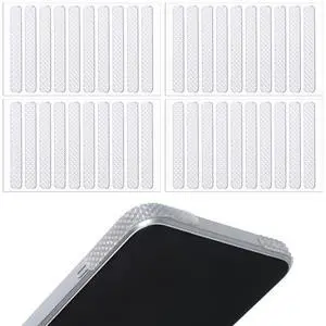 40 Pcs Transparent Phone Grip Tape, Anti Slip Strips Adhesive Non Slip Side Stickers for Cell Phones Tablet Cases Gaming Controllers 40 Pcs Transparent Phone Grip Tape, Anti Slip Strips Adhesive Non Slip Side Stickers for Cell Phones Tablet Cases Gaming Controllers