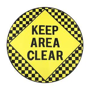 1 Pcs Keep Area Clear Floor Sign - 16 Inch Vinyl Anti Slip Keep Clear Floor Sticker Decal for Warehouses Factories Public Areas 1 Pcs Keep Area Clear Floor Sign - 16 Inch Vinyl Anti Slip Keep Clear Floor Sticker Decal for Warehouses Factories Public Areas