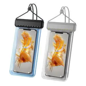 [2 Pack Universal Waterproof Phone PouchIPX8 Water Proof Cell Phone Dry Bag for iPhone 15 14 13 12 11 XS XR X Pro Max Plus Mini, Diving Beach Fishing Dry Bags Waterproof (Black/Gray) [2 Pack Universal Waterproof Phone PouchIPX8 Water Proof Cell Phone Dry Bag for iPhone 15 14 13 12 11 XS XR X Pro Max Plus Mini, Diving Beach Fishing Dry Bags Waterproof (Black/Gray)