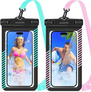 Waterproof Phone Pouches Bags Holder, Cell Phone Water Protectors Pouch Bag 2 Pack for Swimming, IPX8 Water Proof Phone Cases pouch for iPhone 15 14 13 Pro Max 12 11, for Galaxy S24 S23 Ultra 7" Waterproof Phone Pouches Bags Holder, Cell Phone Water Protectors Pouch Bag 2 Pack for Swimming, IPX8 Water Proof Phone Cases pouch for iPhone 15 14 13 Pro Max 12 11, for Galaxy S24 S23 Ultra 7"