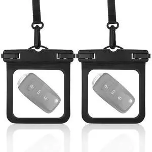 2 Pack Small Waterproof Pouch, Submersible Wallet for Swimming, Waterproof Key Fob Case Floating Keys Holder Pouch Holder for ID Badge Credit Card Money Coins License Water Surfing 2 Pack Small Waterproof Pouch, Submersible Wallet for Swimming, Waterproof Key Fob Case Floating Keys Holder Pouch Holder for ID Badge Credit Card Money Coins License Water Surfing