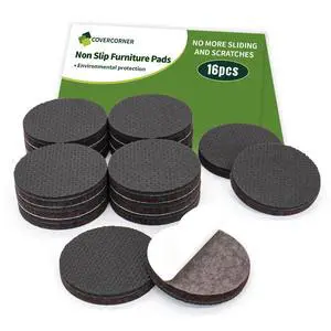Non Slip Furniture Pads 16 PCS 2'' Round - Anti Slip Furniture Pads - Self Adhesive Rubber Feet Furniture Feet - Chair Leg Floor Protectors - Keep Furniture in Place Non Slip Furniture Pads 16 PCS 2'' Round - Anti Slip Furniture Pads - Self Adhesive Rubber Feet Furniture Feet - Chair Leg Floor Protectors - Keep Furniture in Place