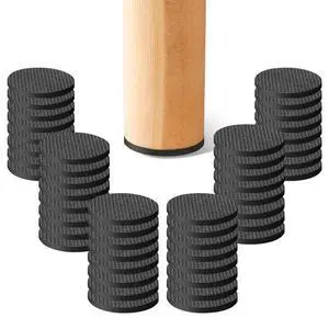Non Slip Rubber Furniture Pads & Grippers, Self Adhesive Round Floor Protectors for Chair & Table Legs and Feet, 1 Inch, 48 Pack, Round Non Slip Rubber Furniture Pads & Grippers, Self Adhesive Round Floor Protectors for Chair & Table Legs and Feet, 1 Inch, 48 Pack, Round