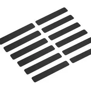Anti Slip Traction Treads Black (12-Pack), 2" X 12", Best Grip Tape 80 Grit Non Slip, Pre-Cut Strips, Rounded Corners - Right Size and Ready to Use for Easy Application Anti Slip Traction Treads Black (12-Pack), 2" X 12", Best Grip Tape 80 Grit Non Slip, Pre-Cut Strips, Rounded Corners - Right Size and Ready to Use for Easy Application