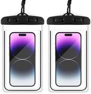 Waterproof Phone Pouch, 2 Pack Black Water Proof Cell Phone Case, Phone Wet Dry Bag Holder Beach Vacation Waterpark Underwater Cruise Essentials Accessories Must Haves Packing List Stuff for Men Women Waterproof Phone Pouch, 2 Pack Black Water Proof Cell Phone Case, Phone Wet Dry Bag Holder Beach Vacation Waterpark Underwater Cruise Essentials Accessories Must Haves Packing List Stuff for Men Women