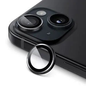 Camera Lens Protector for iPhone 15 6.1-Inch and iPhone 15 Plus 6.7-Inch, 9H Tempered Glass Metal Individual Ring Cover, HD Clear, 1 Set (Midnight) Camera Lens Protector for iPhone 15 6.1-Inch and iPhone 15 Plus 6.7-Inch, 9H Tempered Glass Metal Individual Ring Cover, HD Clear, 1 Set (Midnight)