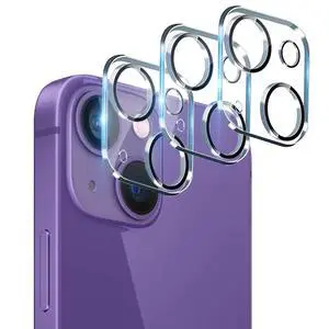 [3 Pack Compatible for iPhone 14 Plus iPhone 14 Camera Lens Protector 9H Tempered Glass, Anti-Scratch, Ultra HD, Case Friendly Camera Covers for iPhone 14 6.1" and iPhone 14 Plus 6.7" [3 Pack Compatible for iPhone 14 Plus iPhone 14 Camera Lens Protector 9H Tempered Glass, Anti-Scratch, Ultra HD, Case Friendly Camera Covers for iPhone 14 6.1" and iPhone 14 Plus 6.7"
