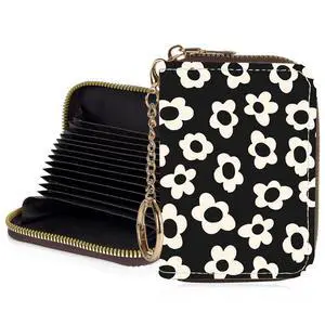 Credit Card Holder for Women,Small Rfid Wallet with Keychain Zipper,Cute PU Leather Card Case WalletAccordion Credit Card Wallets Gift,Beige Flower Credit Card Holder for Women,Small Rfid Wallet with Keychain Zipper,Cute PU Leather Card Case WalletAccordion Credit Card Wallets Gift,Beige Flower
