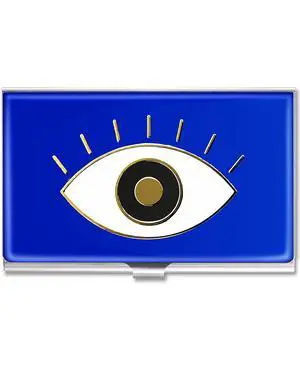 Business Card Holder Case for Women Men Metal Blue Eye Slim Pocket Business Card Purse Cute for Realtors Real Estate Agents Business Card Holder Case for Women Men Metal Blue Eye Slim Pocket Business Card Purse Cute for Realtors Real Estate Agents