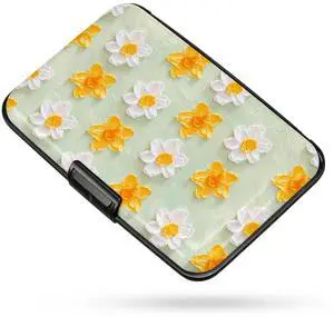 Credit Card Holder for Women Men Mini Aluminum Card Case Wallet Slim Design RFID Blocking Metal Business ID Case Yellow Flowers Credit Card Holder for Women Men Mini Aluminum Card Case Wallet Slim Design RFID Blocking Metal Business ID Case Yellow Flowers