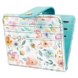 Small Wallets for Women Slim Minimalist for Bifold Credit Card Holder for Pocket or Purse, Watercolor Floral Small Wallets for Women Slim Minimalist for Bifold Credit Card Holder for Pocket or Purse, Watercolor Floral
