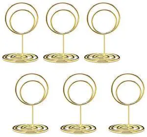 20pcs Mini Place Card Holders, Cute Table Number Holders, Small Size Table Card Holder Tables Number Stands, Wire Photo Picture Menu Clips for Wedding centerpieces, Anniversary Party (Gold) 20pcs Mini Place Card Holders, Cute Table Number Holders, Small Size Table Card Holder Tables Number Stands, Wire Photo Picture Menu Clips for Wedding centerpieces, Anniversary Party (Gold)