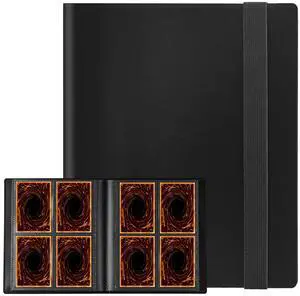 Card Binder, Upgraded 4 Pockets Trading Card Collection Binder for Cards, 160 Pockets Mini Card Book Holder Album - Black Card Binder, Upgraded 4 Pockets Trading Card Collection Binder for Cards, 160 Pockets Mini Card Book Holder Album - Black